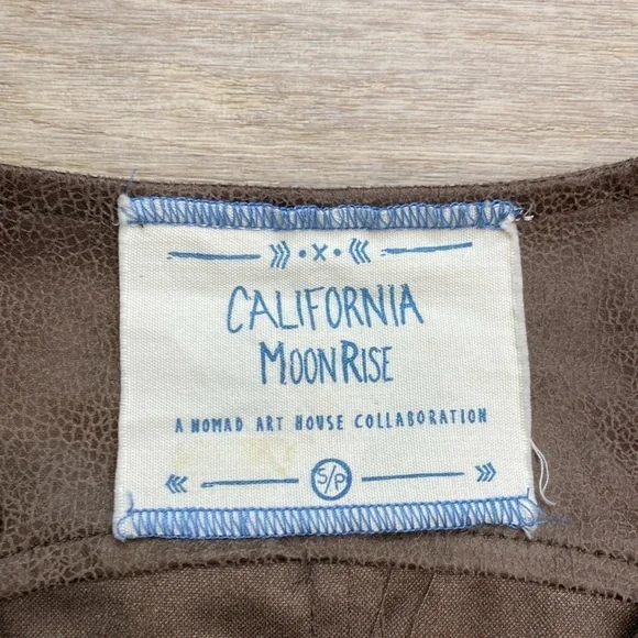 California Moonrise Faux Leather Vegan Cardigan Western - Picture 8 of 11